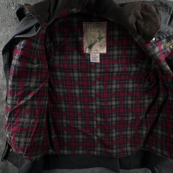 Barbour WK Backhouse Waxed Jacket Men Outdoors Snap Flannel Lined XS 36 Adult - Picture 9 of 14